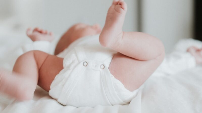 baby's white onesie